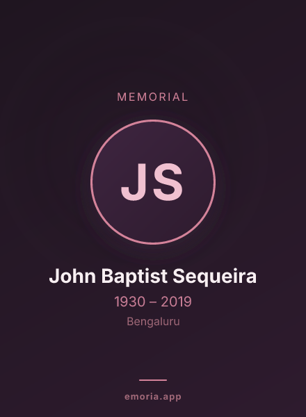 Memorial portrait of John Baptist Sequeira