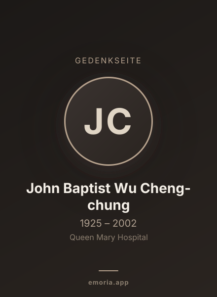 Gedenkportrait von John Baptist Wu Cheng-chung