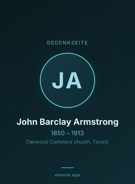 Gedenkportrait von John Barclay Armstrong