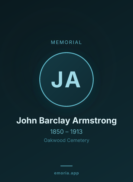 Memorial portrait of John Barclay Armstrong