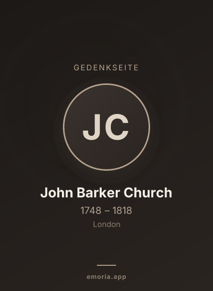 Gedenkportrait von John Barker Church