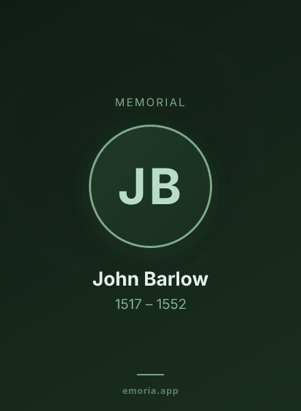 Memorial portrait of John Barlow