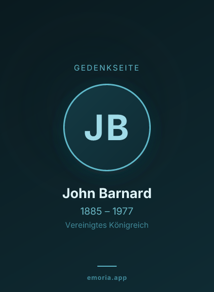 Gedenkportrait von John Barnard