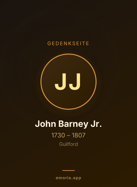Gedenkportrait von John Barney Jr.