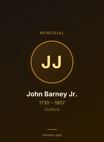 Memorial portrait of John Barney Jr.
