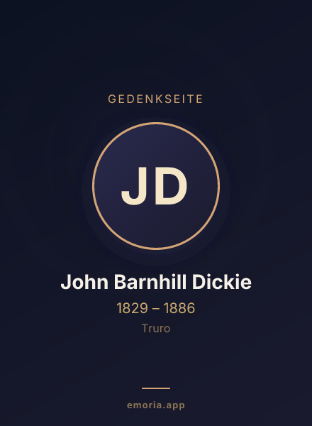 Gedenkportrait von John Barnhill Dickie