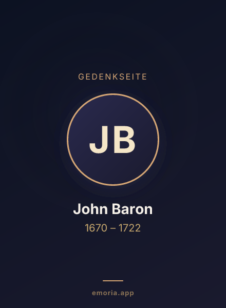 Gedenkportrait von John Baron