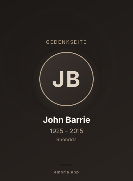 Gedenkportrait von John Barrie