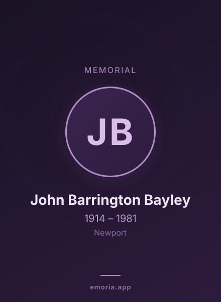 Memorial portrait of John Barrington Bayley