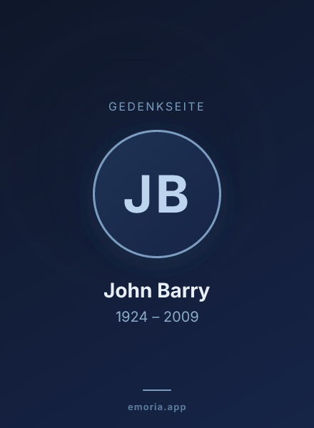 Gedenkportrait von John Barry