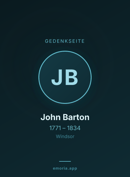 Gedenkportrait von John Barton