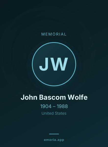 Memorial portrait of John Bascom Wolfe
