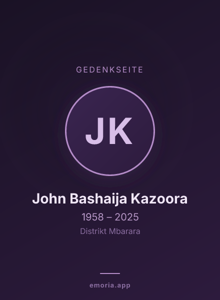 Gedenkportrait von John Bashaija Kazoora