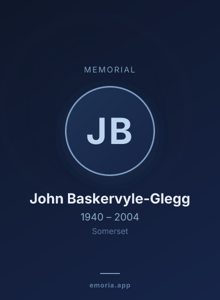 Memorial portrait of John Baskervyle-Glegg