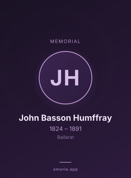 Memorial portrait of John Basson Humffray