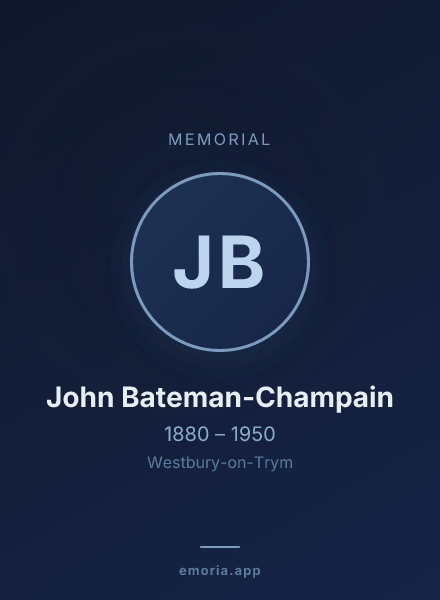 Memorial portrait of John Bateman-Champain