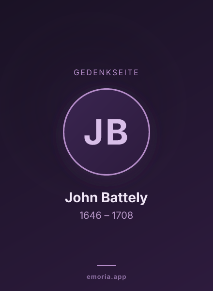 Gedenkportrait von John Battely