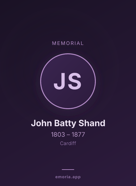 Memorial portrait of John Batty Shand