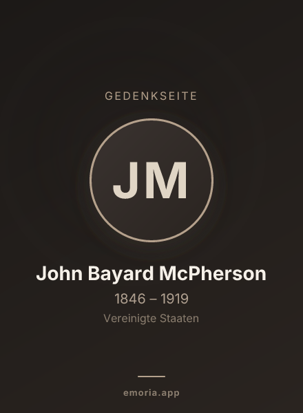 Gedenkportrait von John Bayard McPherson