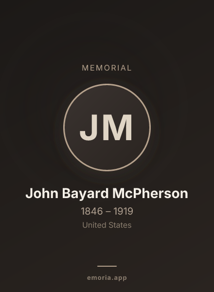 Memorial portrait of John Bayard McPherson