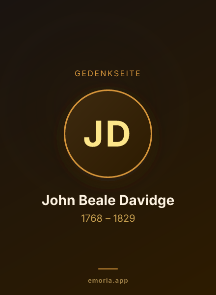 Gedenkportrait von John Beale Davidge