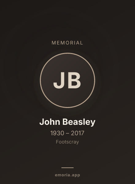 Memorial portrait of John Beasley