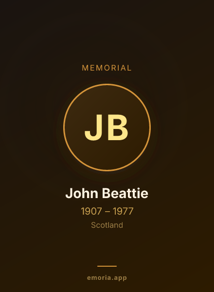 Memorial portrait of John Beattie