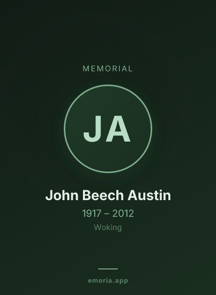 Memorial portrait of John Beech Austin