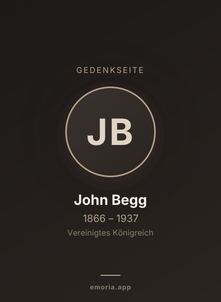 Gedenkportrait von John Begg