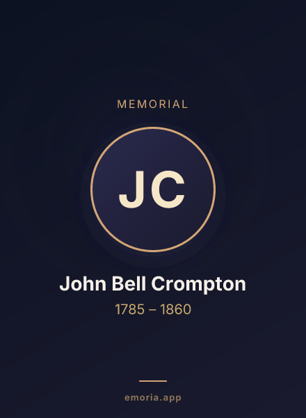 Memorial portrait of John Bell Crompton