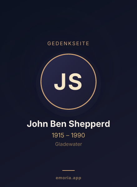 Gedenkportrait von John Ben Shepperd