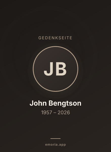 Gedenkportrait von John Bengtson
