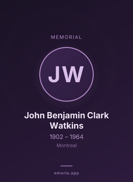 Memorial portrait of John Benjamin Clark Watkins