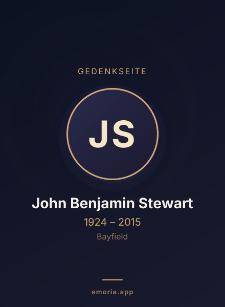 Gedenkportrait von John Benjamin Stewart
