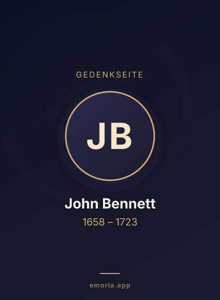 Gedenkportrait von John Bennett