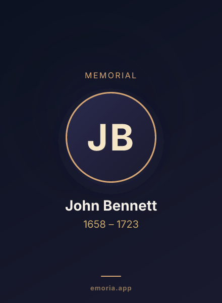 Memorial portrait of John Bennett
