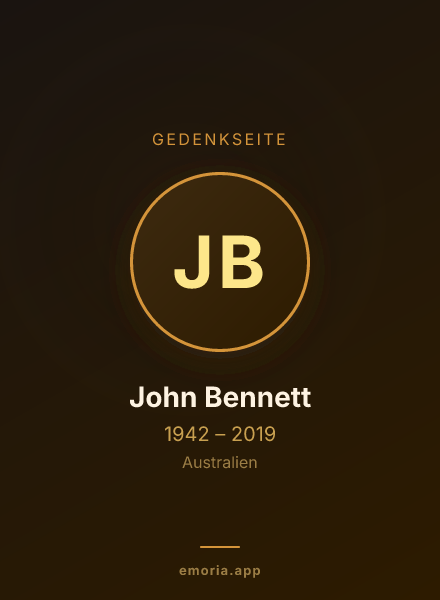 Gedenkportrait von John Bennett