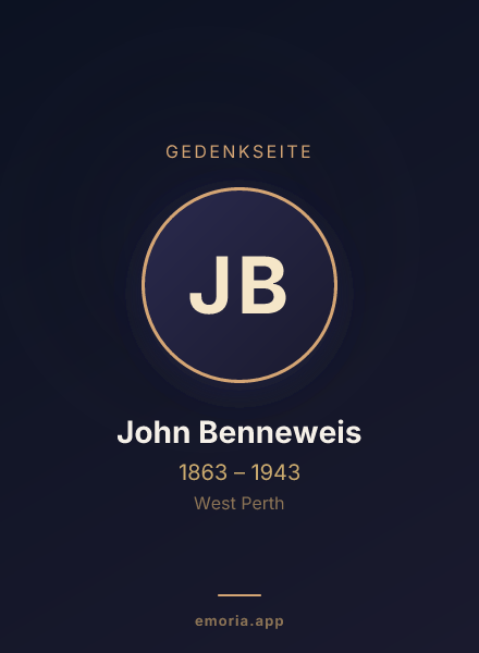 Gedenkportrait von John Benneweis