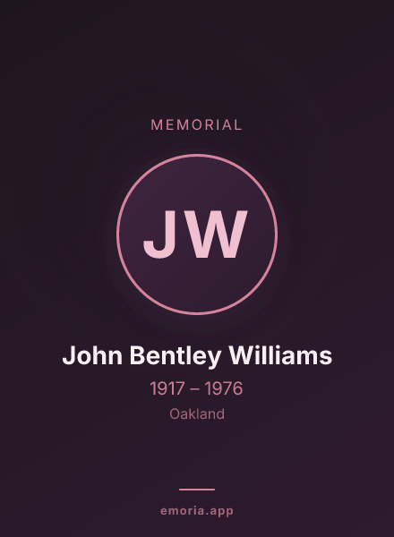 Memorial portrait of John Bentley Williams