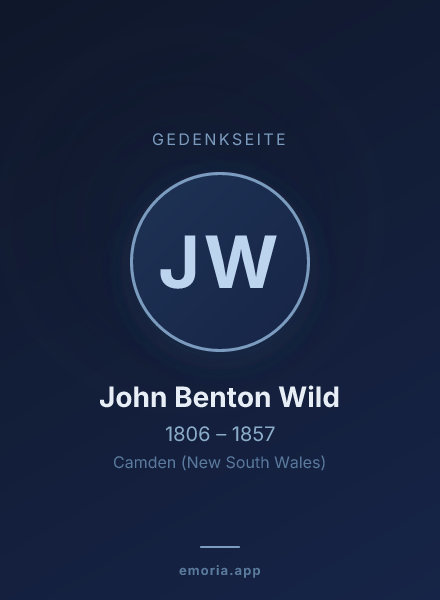 Gedenkportrait von John Benton Wild