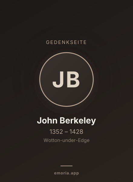 Gedenkportrait von John Berkeley
