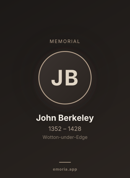 Memorial portrait of John Berkeley