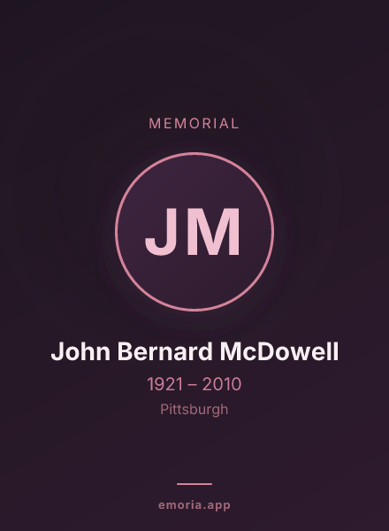 Memorial portrait of John Bernard McDowell