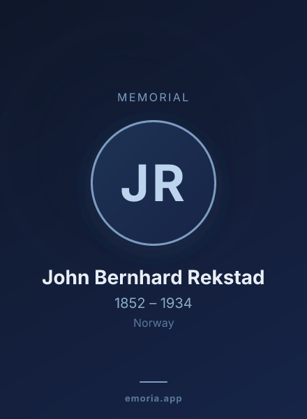 Memorial portrait of John Bernhard Rekstad