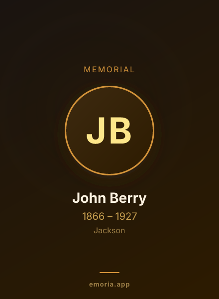 Memorial portrait of John Berry