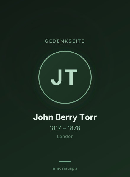 Gedenkportrait von John Berry Torr