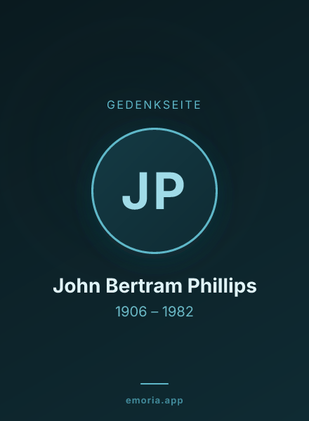 Gedenkportrait von John Bertram Phillips