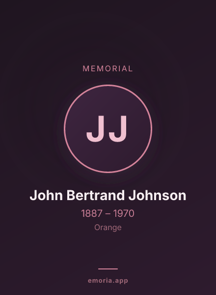 Memorial portrait of John Bertrand Johnson