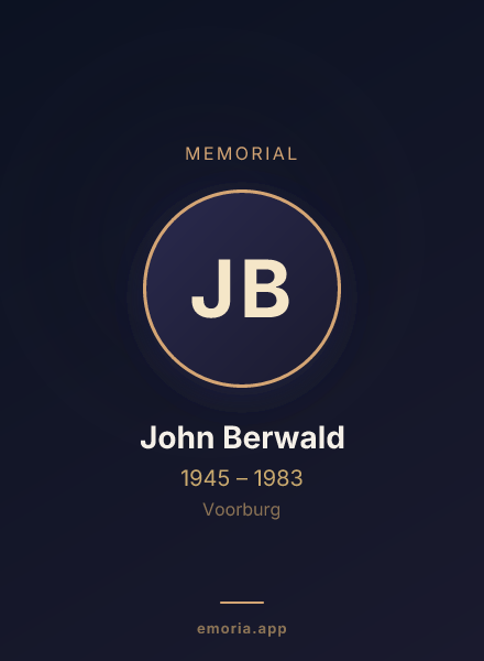 Memorial portrait of John Berwald