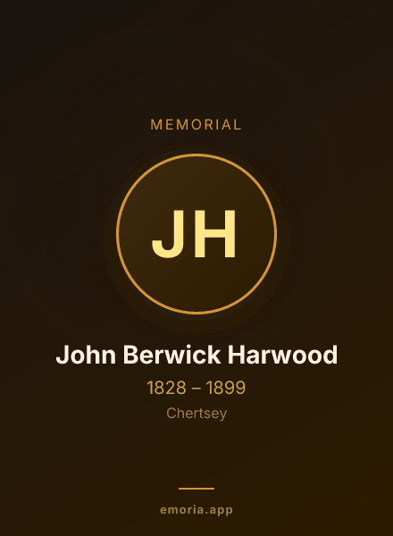 Memorial portrait of John Berwick Harwood